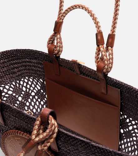 Logo Large raffia basket bag - Stella McCartney - Modalova
