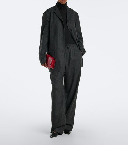 Wool flannel wide-leg pants - Jil Sander - Modalova