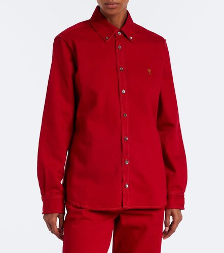 Camicia Ami de Cœur in twill di cotone - Ami Paris - Modalova