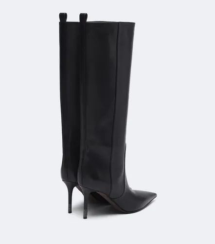 Monili leather knee-high boots - Brunello Cucinelli - Modalova