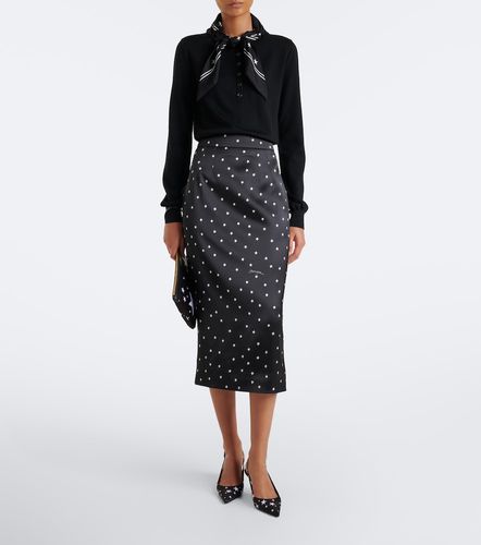 Falda tubo de satén estampada - Dolce&Gabbana - Modalova