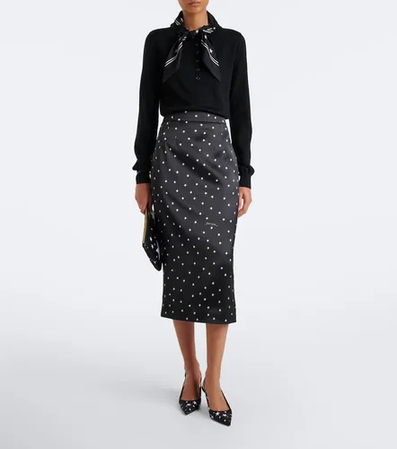 Printed satin pencil skirt - Dolce&Gabbana - Modalova