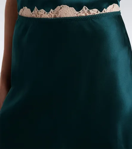 Giulietta lace-trimmed silk satin miniskirt - Doen - Modalova