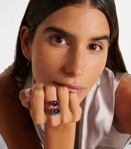 Nudo 18kt rose and white gold ring with topaz - Pomellato - Modalova