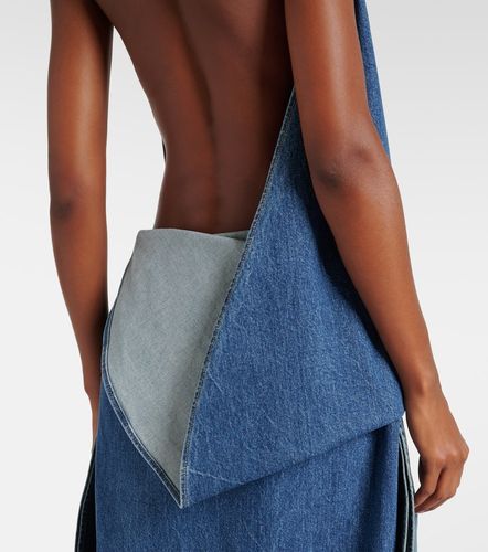 Alaïa Top de denim con capa - Alaia - Modalova