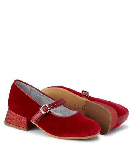 Bailarinas Dorothy de terciopelo con brillo - Monnalisa - Modalova
