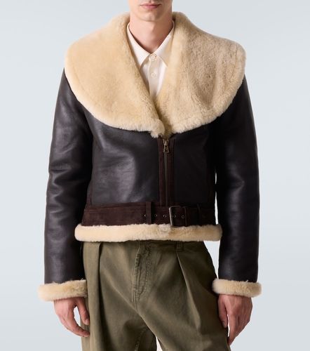 Lederjacke mit Shearling - JW Anderson - Modalova