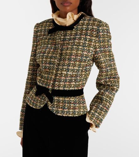 Giacca in tweed lamé con velluto - Valentino - Modalova