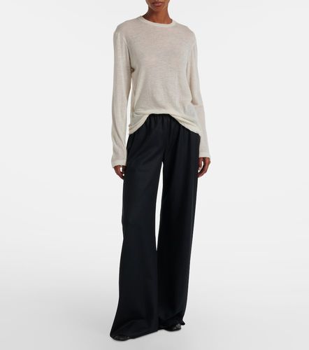 Gala virgin wool flannel wide-leg pants - The Row - Modalova