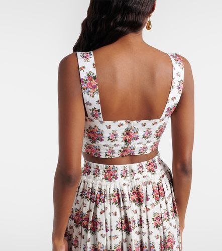 Crop top de algodón floral - Dolce&Gabbana - Modalova