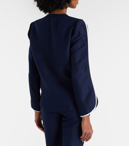 Bicolor linen-blend top - Adriana Degreas - Modalova