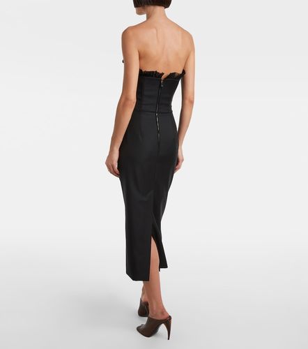 Ruffled wool gabardine cocktail dress - McQueen - Modalova