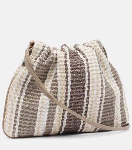 Borsa a spalla Mellow Small in rafia - Brunello Cucinelli - Modalova