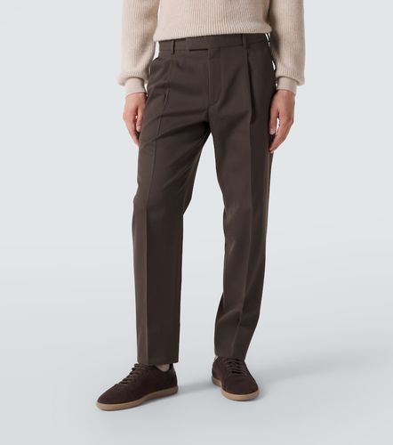Cotton and wool straight pants - Zegna - Modalova