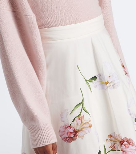 Falda midi de popelín en mezcla de algodón - Oscar de la Renta - Modalova