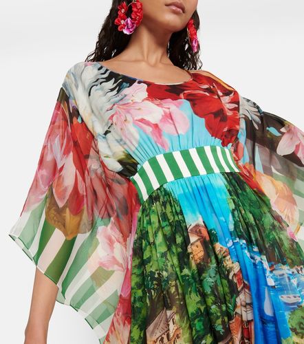 Portofino printed silk chiffon gown - Dolce&Gabbana - Modalova