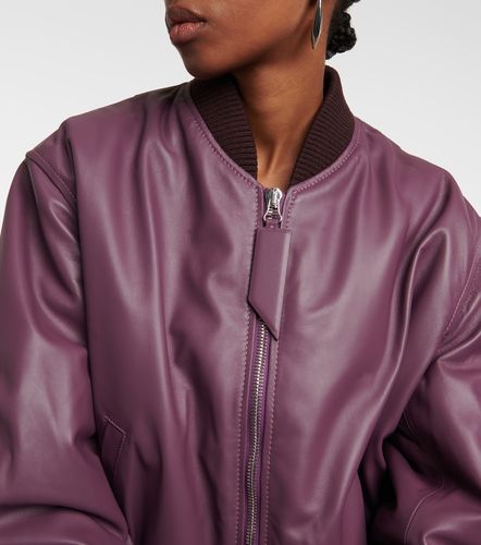 Anja leather bomber jacket - The Attico - Modalova