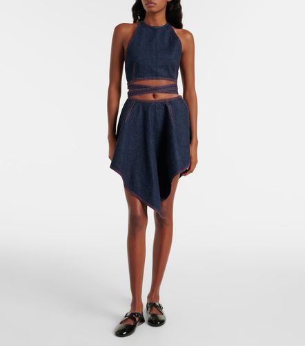 Alaïa Minifalda asimétrica Triangle de denim - Alaia - Modalova
