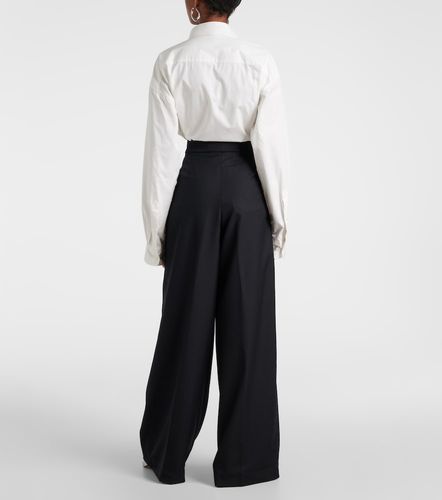 Pleated wool wide-leg pants - Dries Van Noten - Modalova