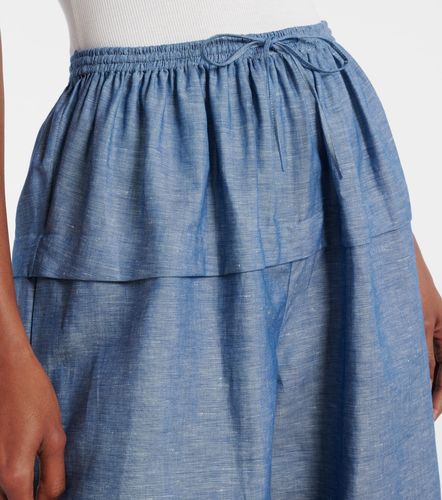 Alaïa Pantaloni a gamba larga in cotone e lino - Alaia - Modalova