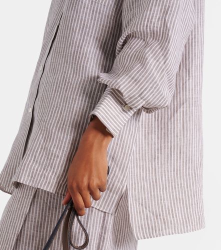 Camicia Monili in lino a righe - Brunello Cucinelli - Modalova