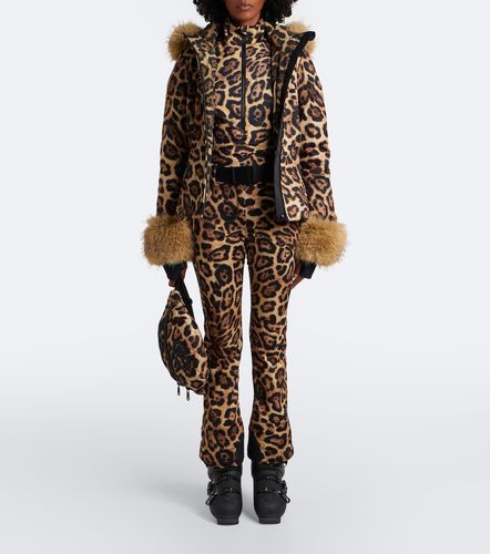 Leona leopard-print half-zip ski top - Goldbergh - Modalova