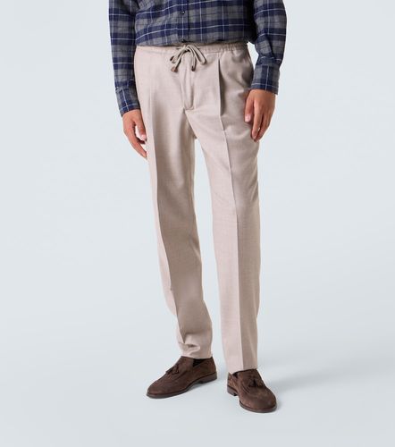 Virgin wool flannel slim pants - Slowear - Modalova