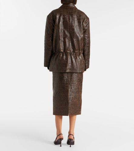 Norcutt croc-effect leather jacket - Emilia Wickstead - Modalova