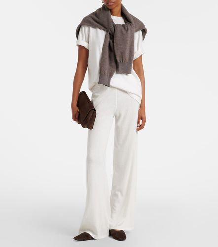 Pantaloni Aina in cotone e cashmere a gamba larga - Lisa Yang - Modalova