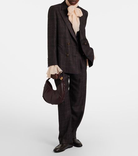 Fox checked wool and silk wide-leg pants - Blaze Milano - Modalova