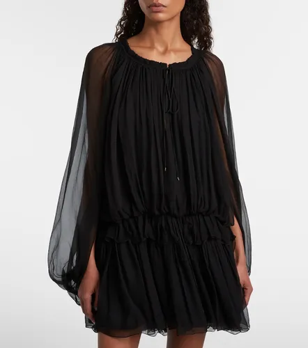 Chloe Ruffled draped silk minidress - Chloe - Modalova