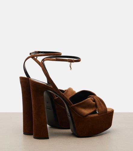 Sandalias con plataforma Franciane de ante - Saint Laurent - Modalova