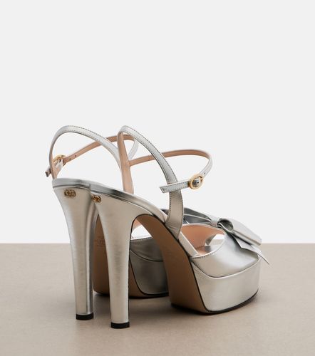 Bowow metallic leather platform sandals - Valentino Garavani - Modalova