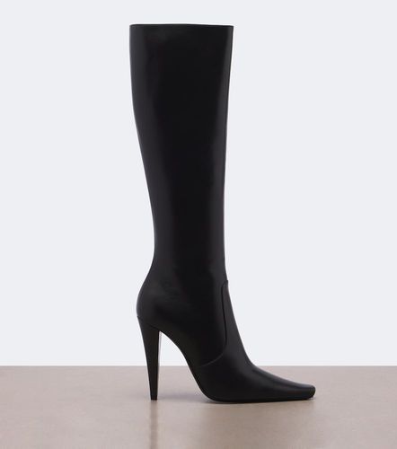 Leather knee-high boots - Saint Laurent - Modalova