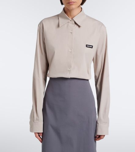 Camicia in popeline di misto cotone - Miu Miu - Modalova