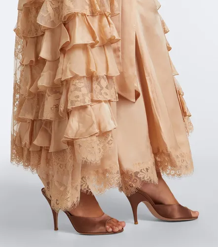 Valiant ruffled silk chiffon wide-leg pants - Zimmermann - Modalova