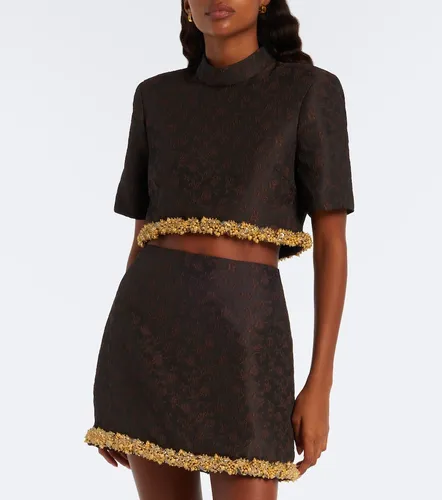 Crop top Jalen de jacquard adornado - Simkhai - Modalova