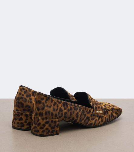 Leopard-print calf hair loafer pumps - Prada - Modalova