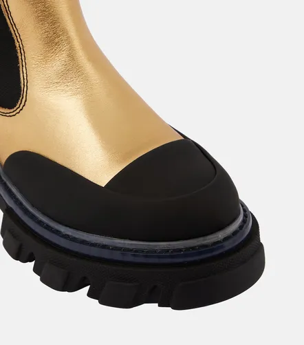Metallic leather Chelsea boots - Ganni - Modalova