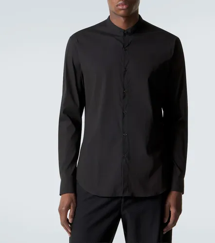 Icon cotton-blend poplin shirt - Giorgio Armani - Modalova