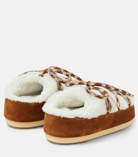 Mules in shearling con finiture in suede - Moon Boot - Modalova