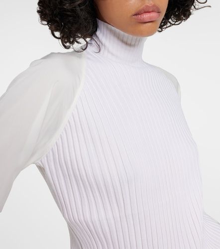 Ribbed-knit turtleneck wool-blend top - Toteme - Modalova