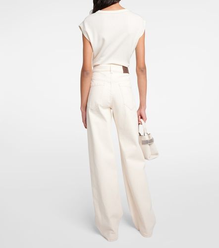 Jeans anchos teñidos en prenda - Brunello Cucinelli - Modalova