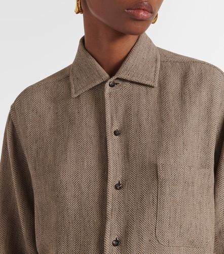 Hemd André aus Leinen-Crêpe mit Chevron-Muster - Loro Piana - Modalova