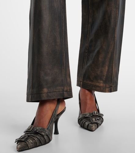 High-rise leather wide-leg pants - Jacques Wei - Modalova