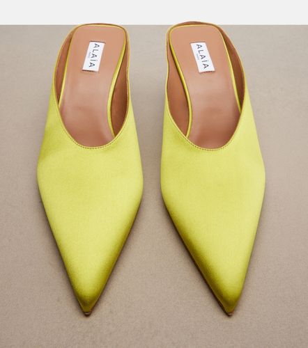 Alaïa Mules con cuña Cube de satén - Alaia - Modalova