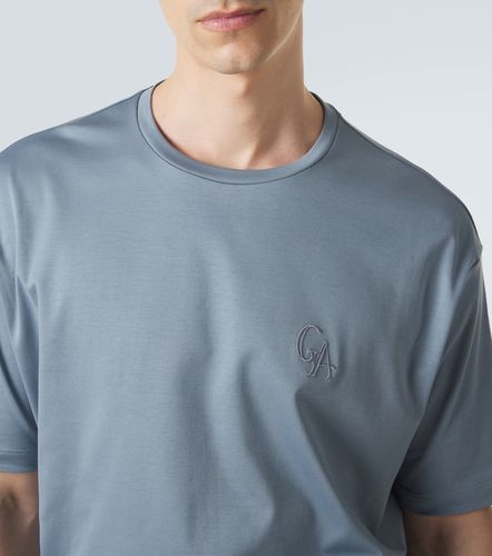 Camiseta de jersey de algodón con logo - Giorgio Armani - Modalova