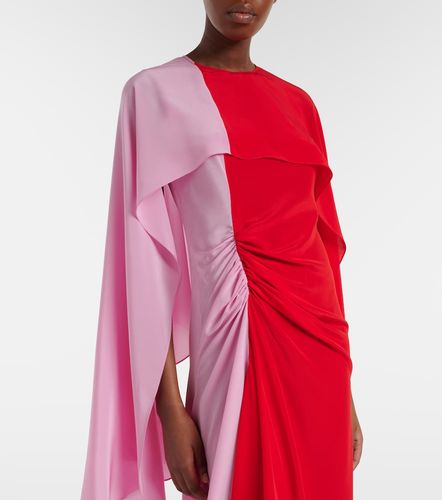 Abito midi in seta con mantella - JW Anderson - Modalova