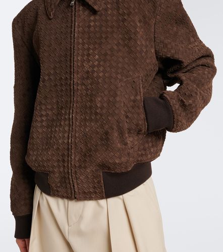 Intrecciato suede blouson jacket - Bottega Veneta - Modalova