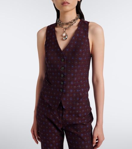 Chaleco de lana y algodón en jacquard floral - Etro - Modalova